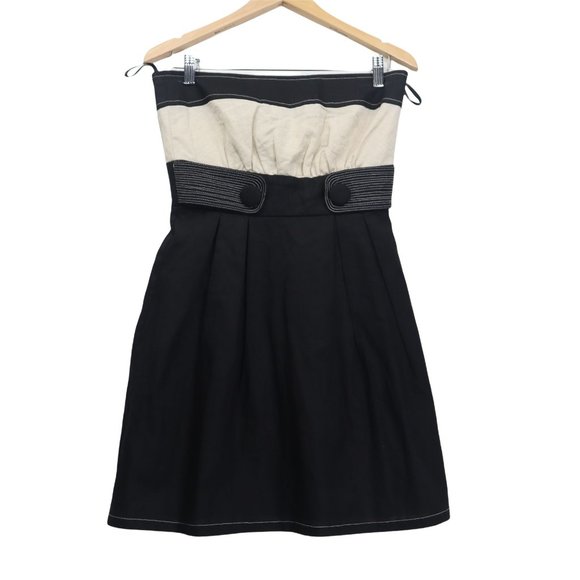 Charlotte Russe Dresses & Skirts - Charlotte Russe women Dress strapless Black /Tan Size M